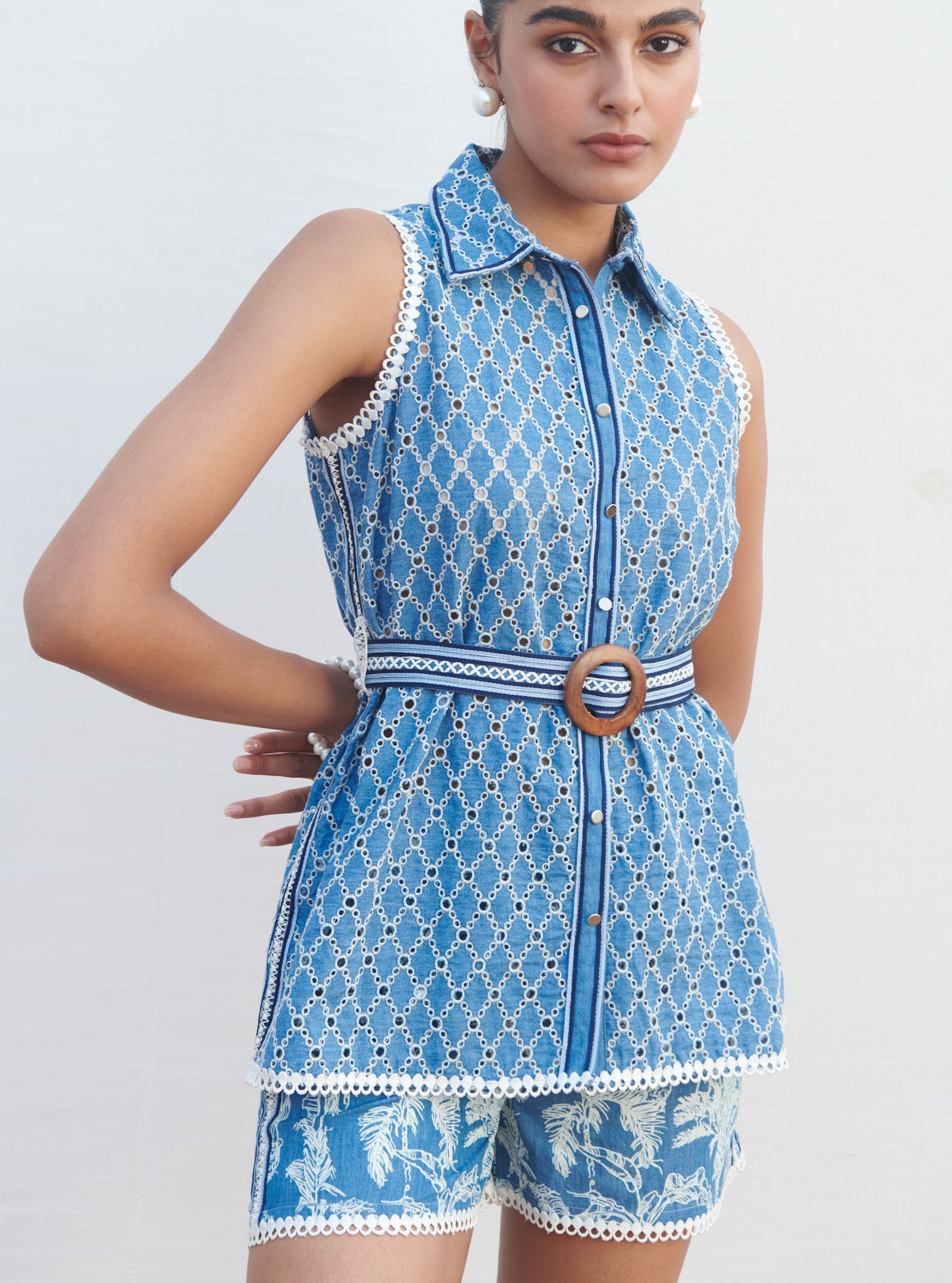 Flynn Denim Dark Blue Co-ord Set