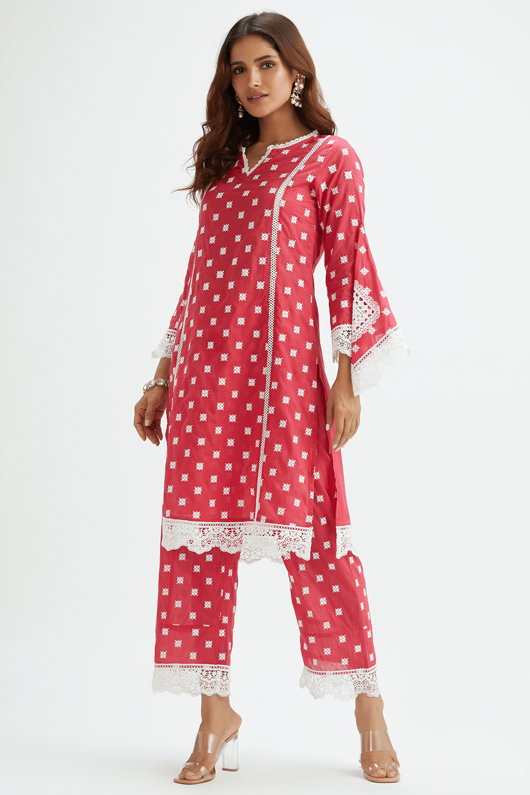 Finch Red Kurta