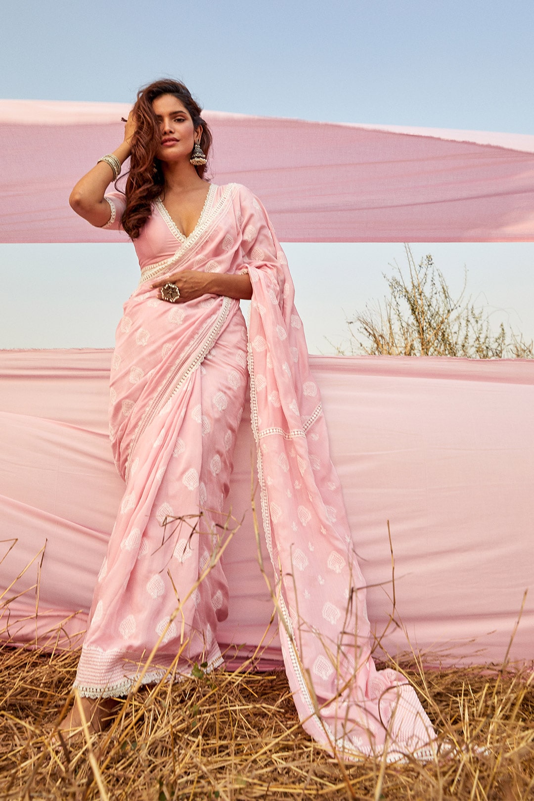 Grace Silk Pink Saree