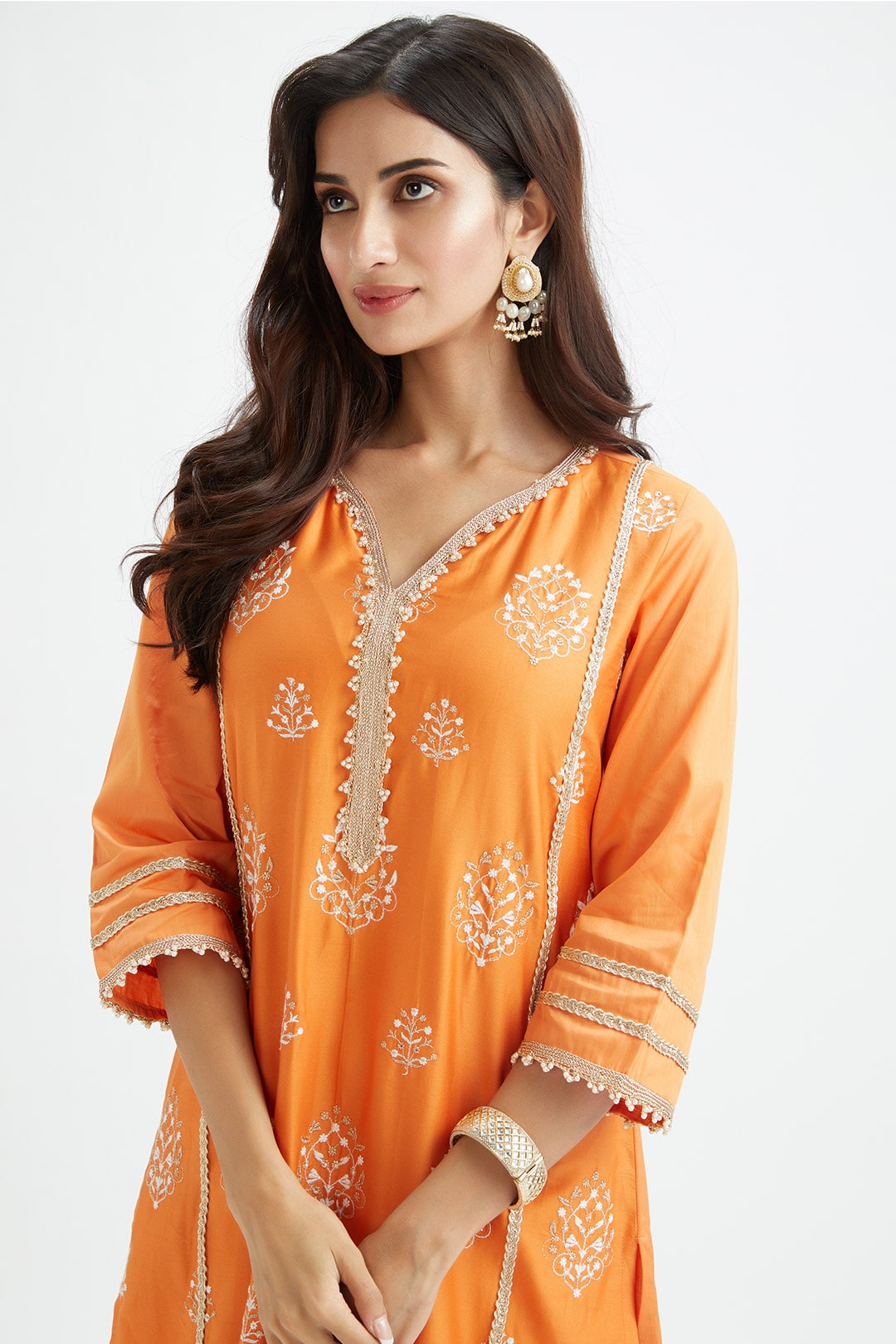 Jane Orange Kurta