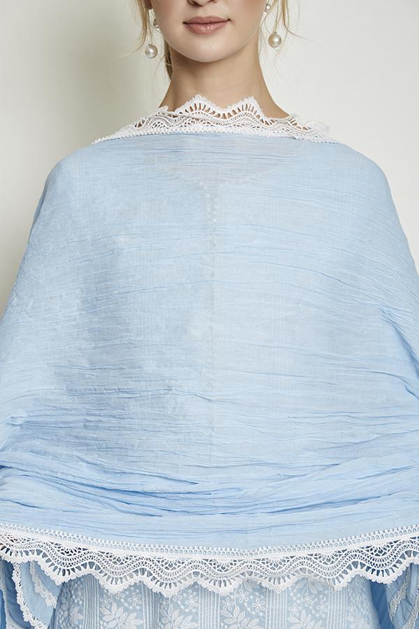 Rosebud Kurta Light Blue and Tassel pyajama