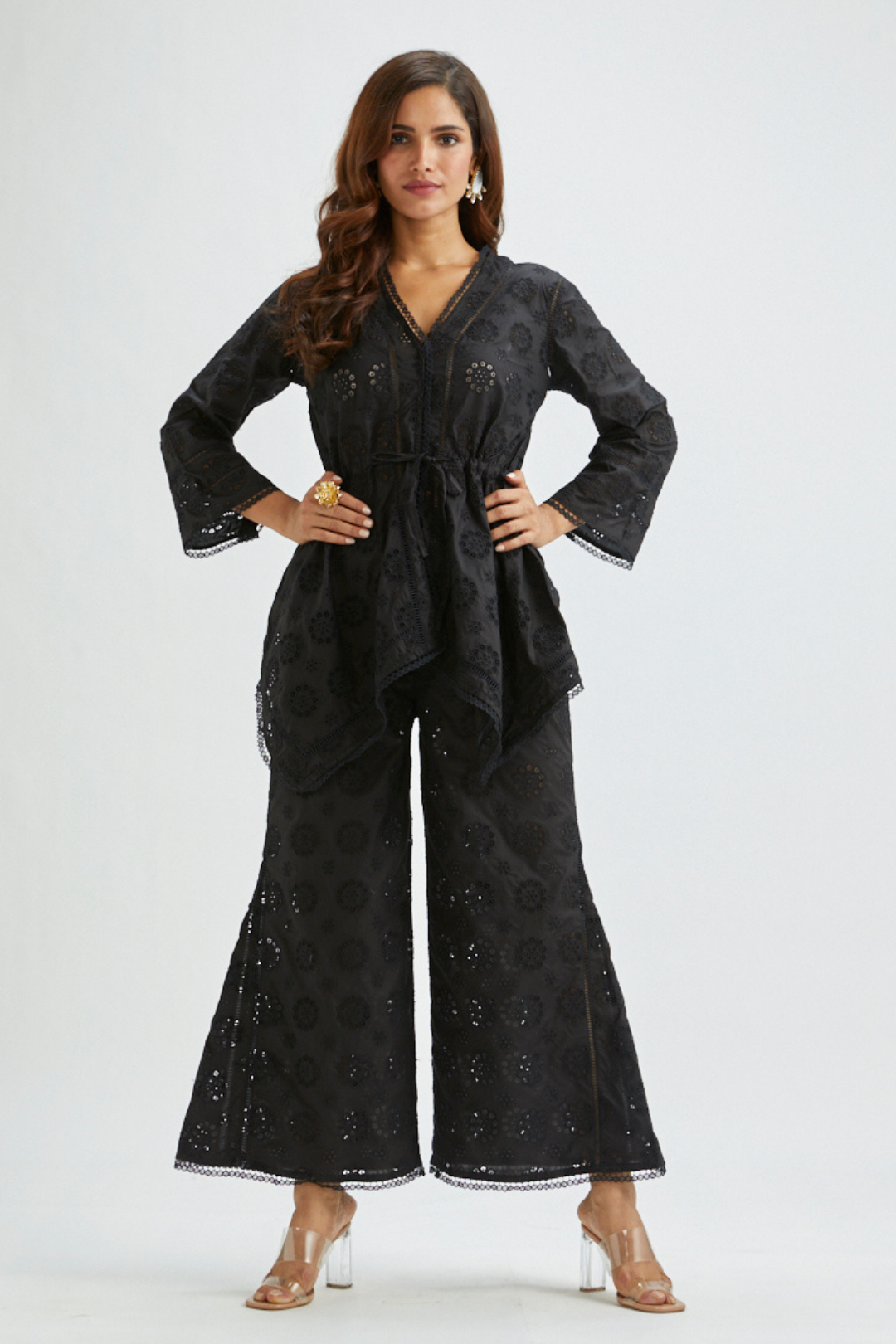 Papillon Supima Cotton Black Top Set