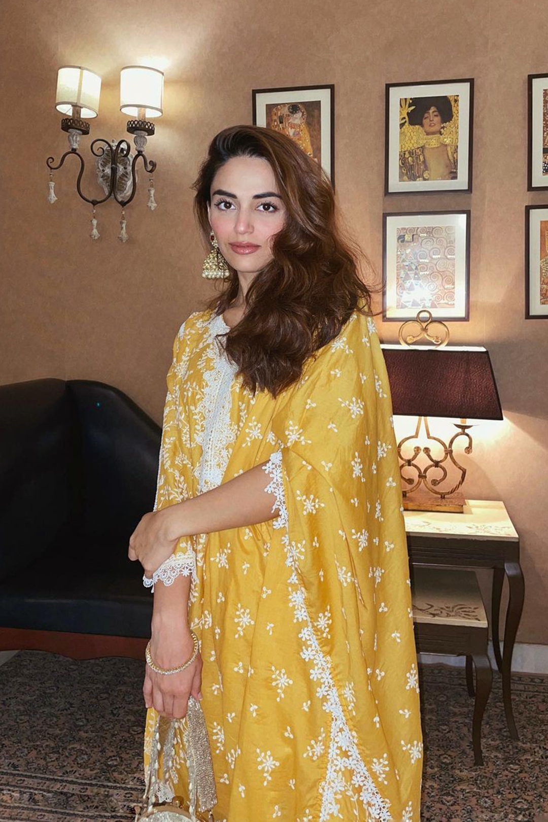 Mulmul Cotton Merlin Mustard Kurta