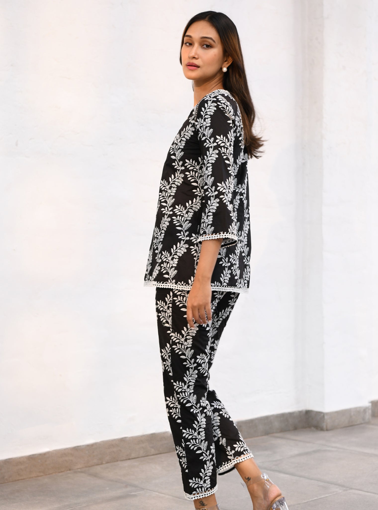 Milton Cotton Black Co-ord Set