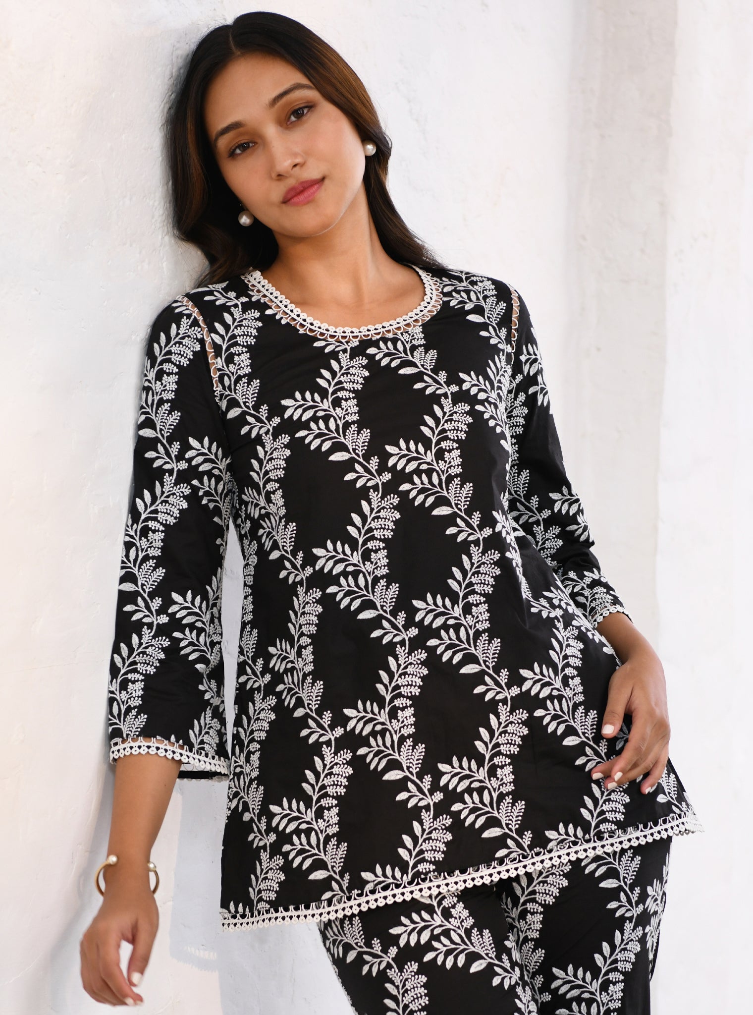 Milton Cotton Black Co-ord Set