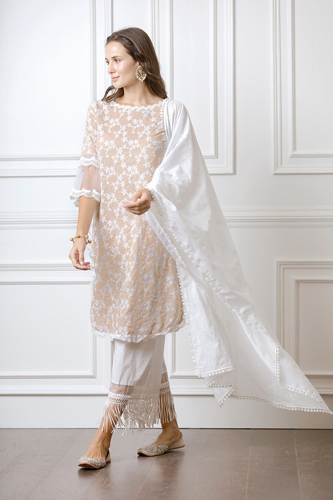 Rosella Beige Kurta Set
