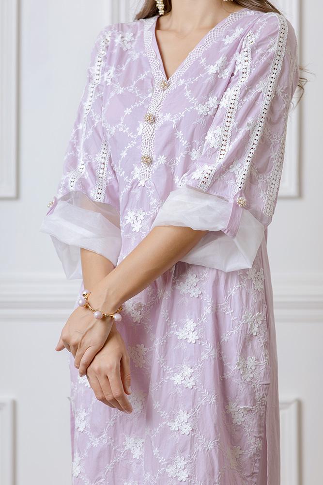 Viola Supima Cotton Lilac Kurta Set