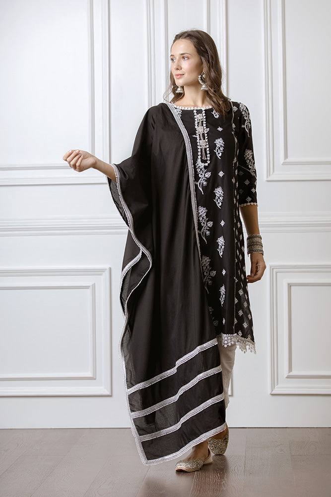 Rue Black Kurta Set