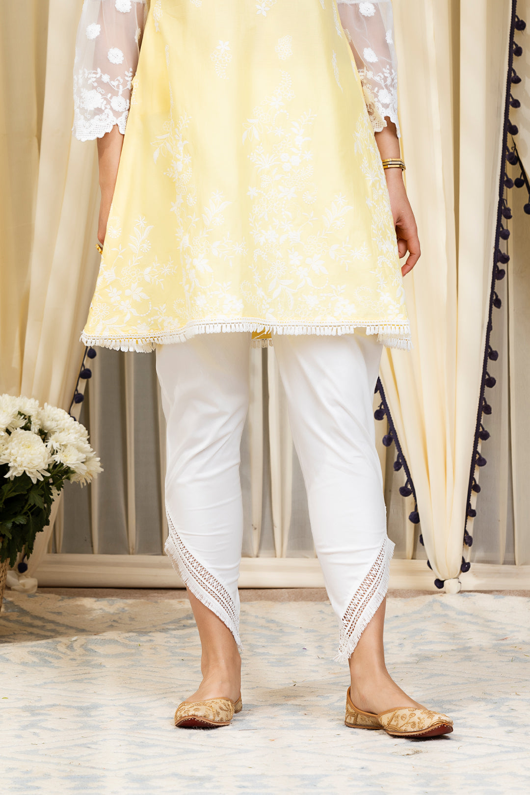 Mulmul Side Fringe Pyajama