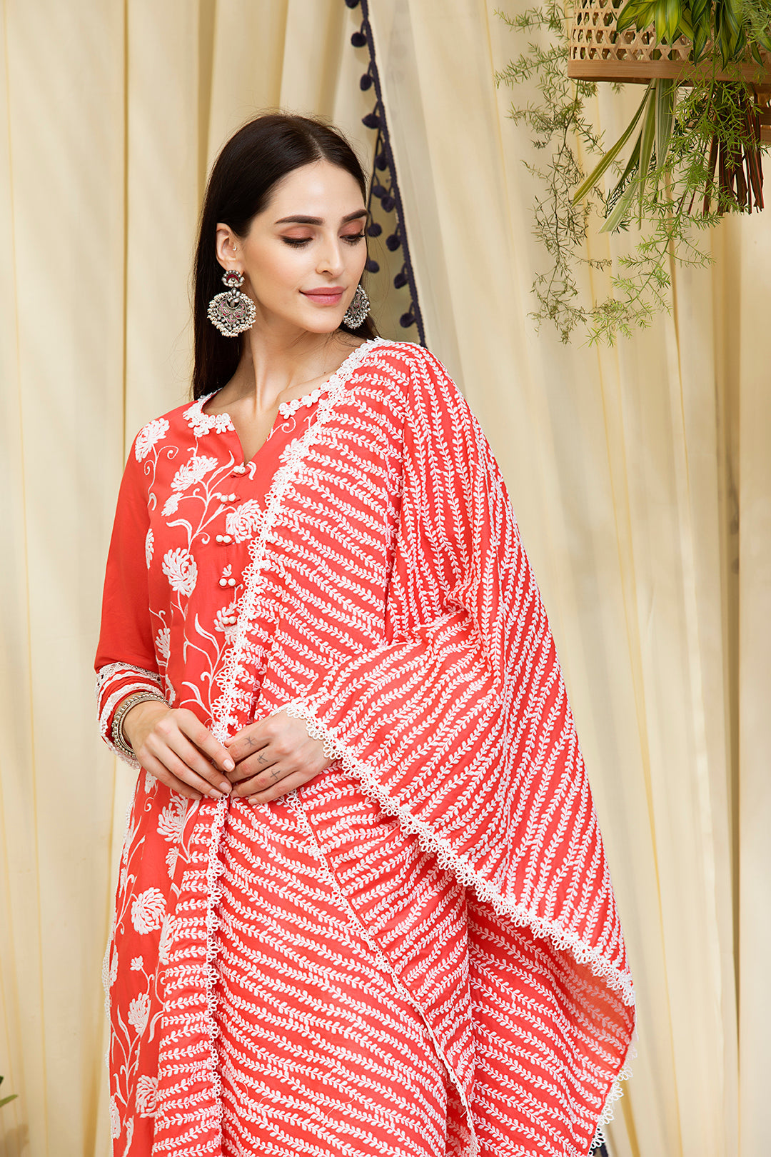 Mulmul Cotton Claudia Kurta With Patiala