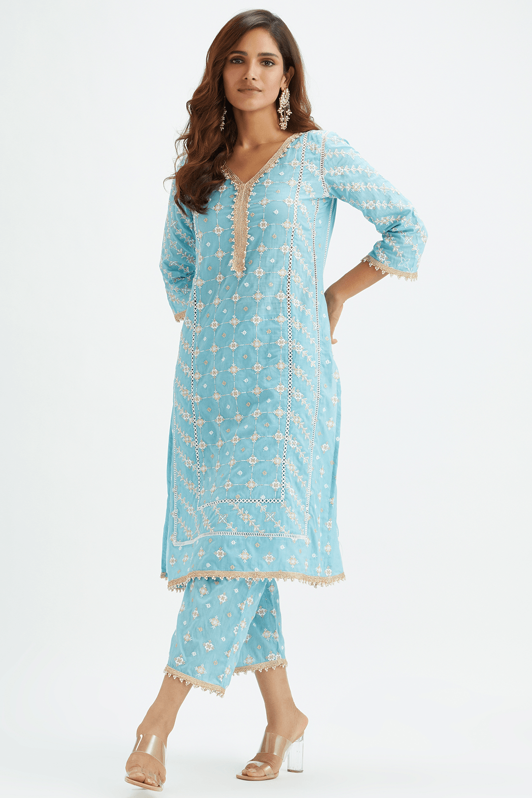 Pelican Teal Kurta