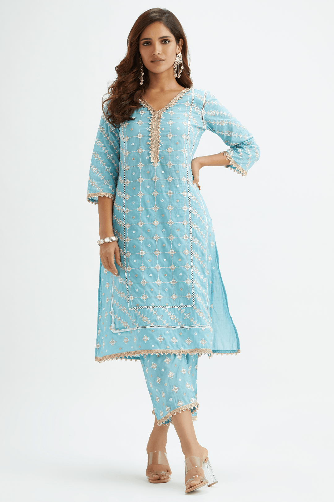 Pelican Teal Kurta