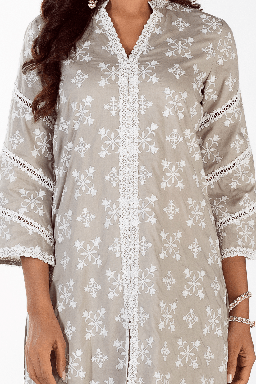 Mulmul Supima Cotton Vera Grey Kurta
