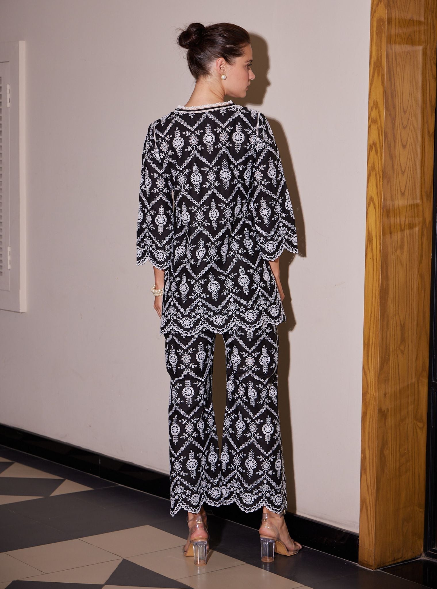 Evelyn Cotton Black Co-ord Set