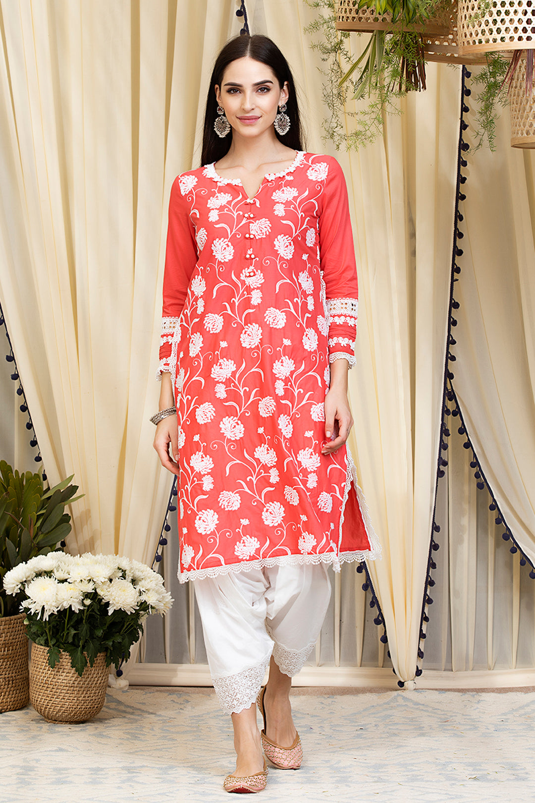 Mulmul Cotton Claudia Kurta With Patiala