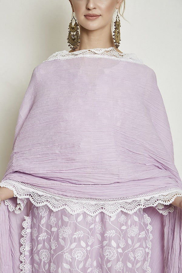 CRINKLE CHUNNI (LILAC)