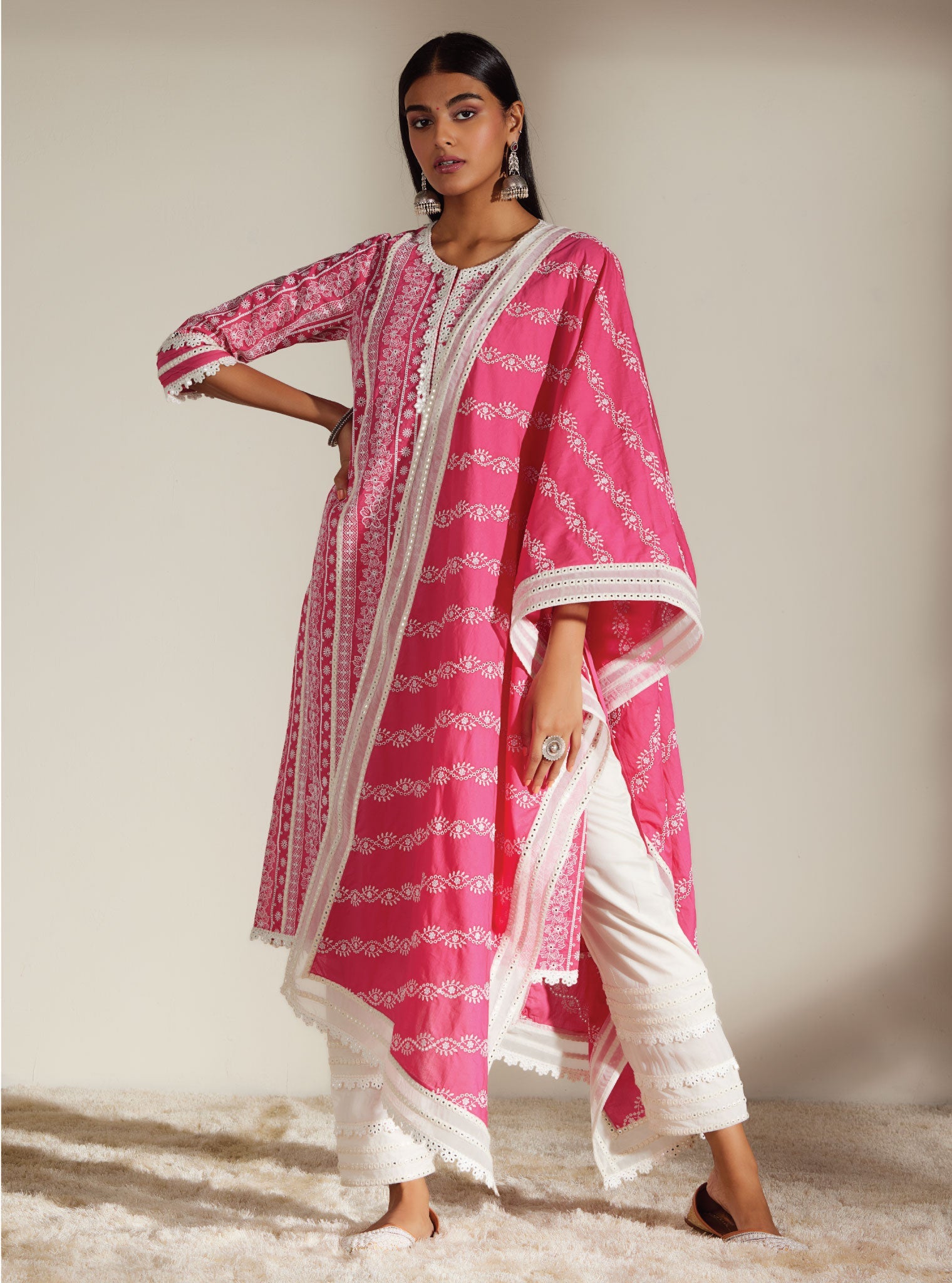 Mulmul Supima Cotton Shiloh Pink Dupatta