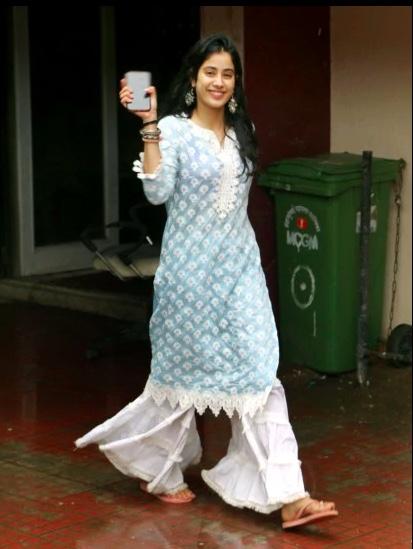 Holly Kurta Light Blue and Multi Lace Pyajama