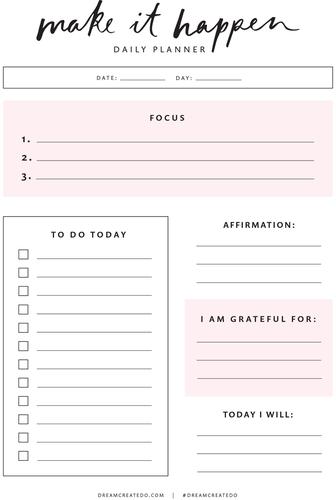 Cute printable to-do list of home chores