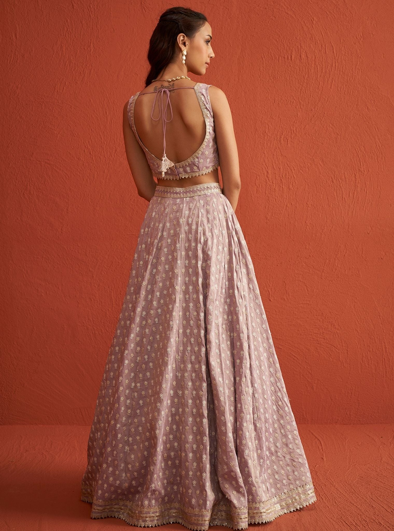 Mulmul Organza Heeriye Lilac Dupatta