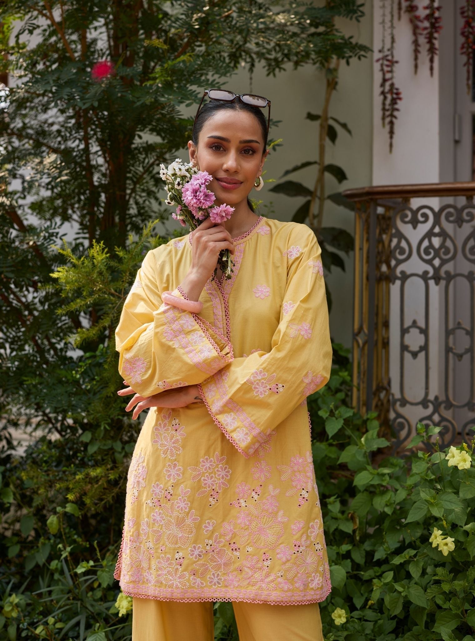 Kalani Supima Cotton Yellow Top Set