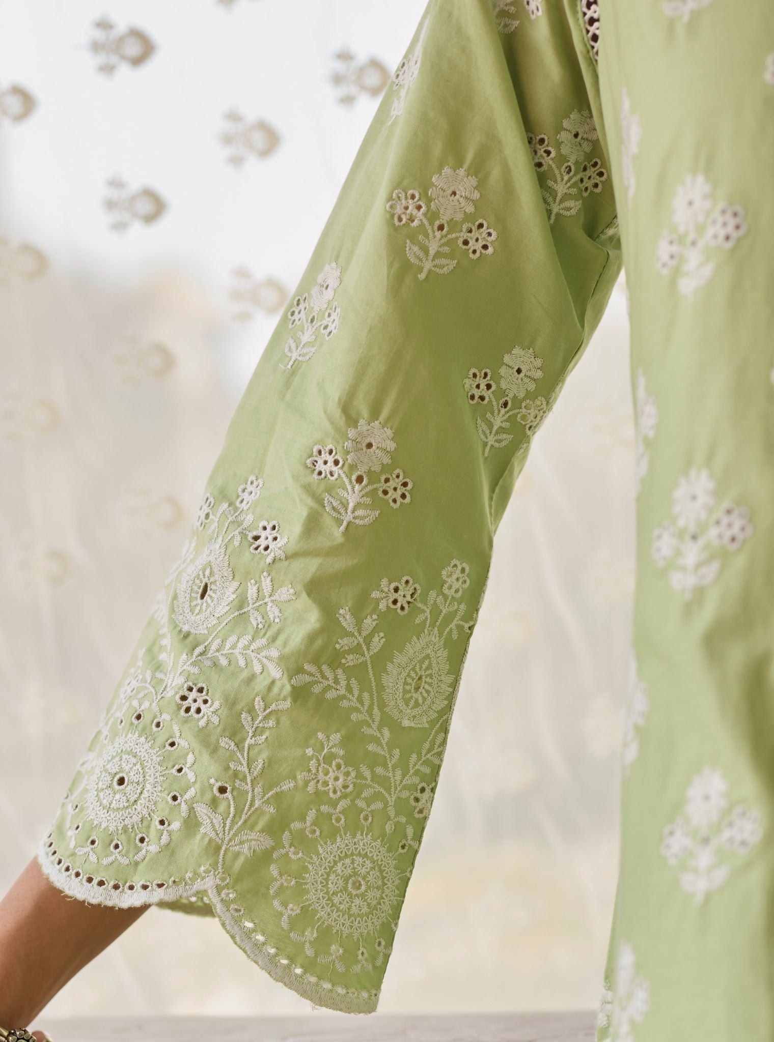 Arpora Supima Cotton Green Kurta Set