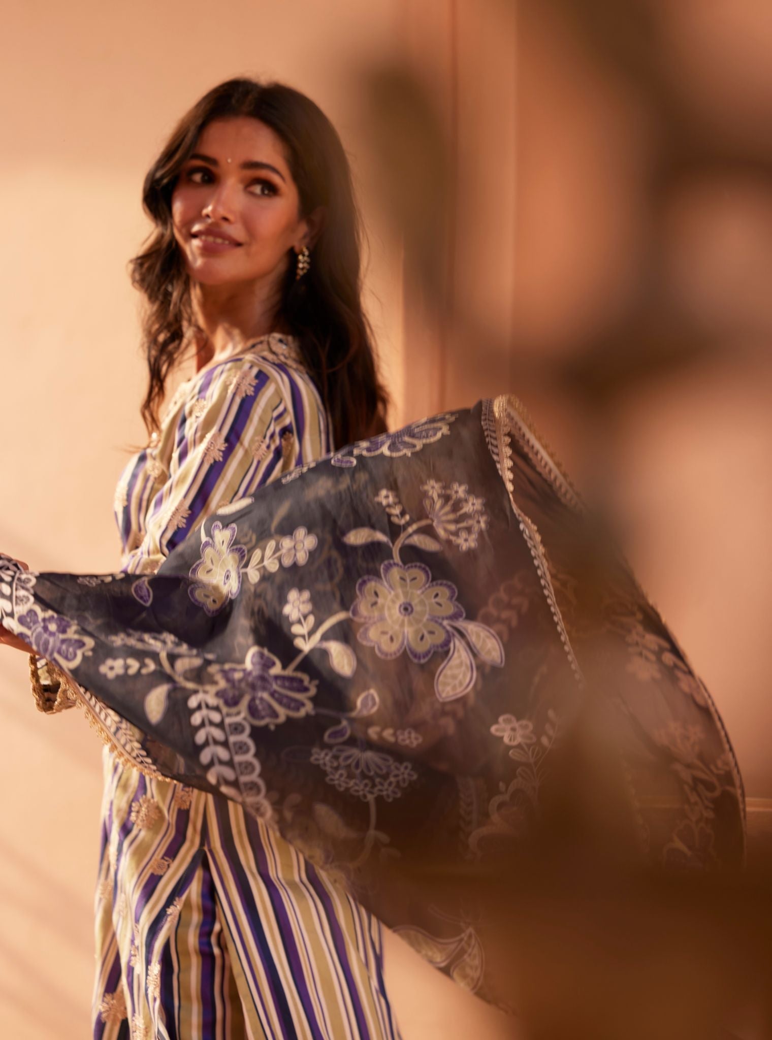 Mulmul Organza Itya Blue Dupatta