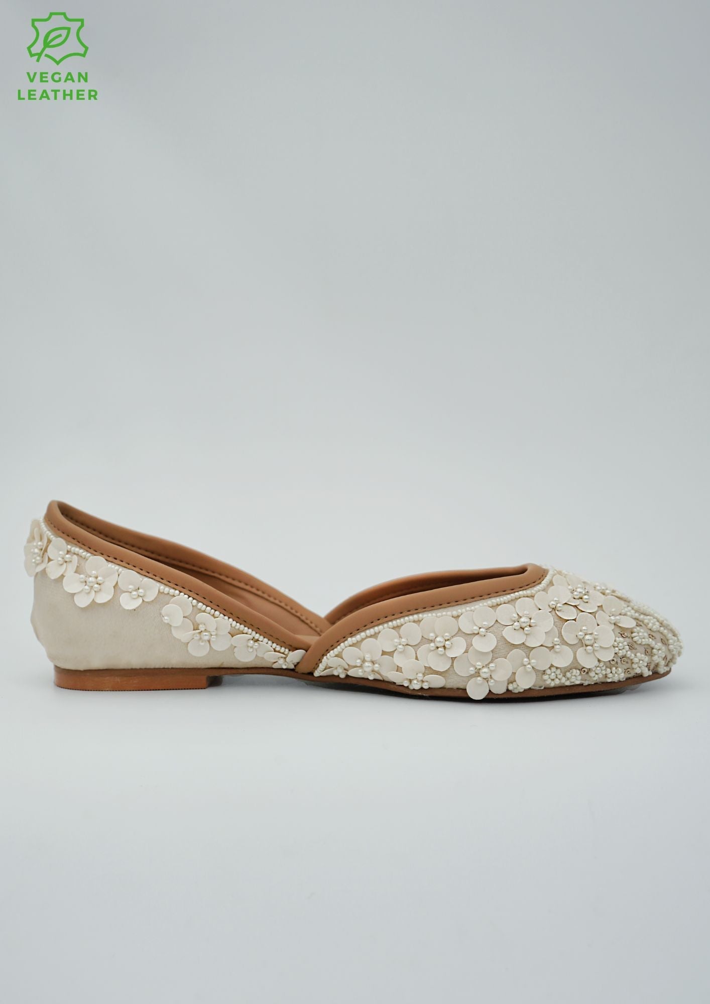 Mulmul Haniya Off White Vegan Jutti