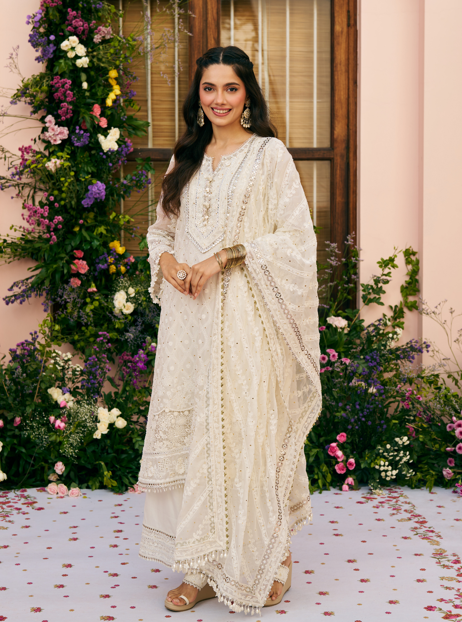 Itriya Organza Off White Kurta Set