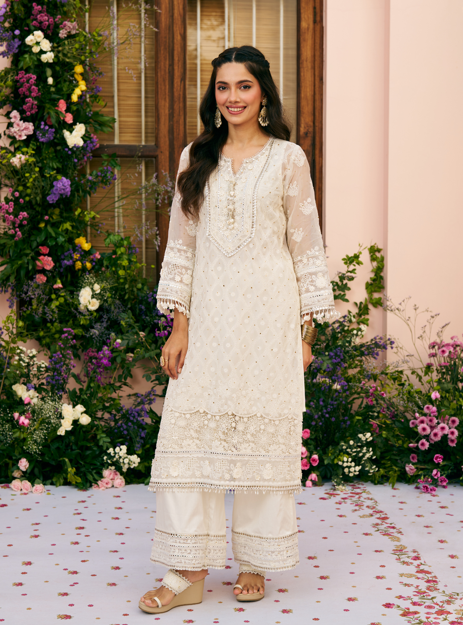 Itriya Organza Off White Kurta Set