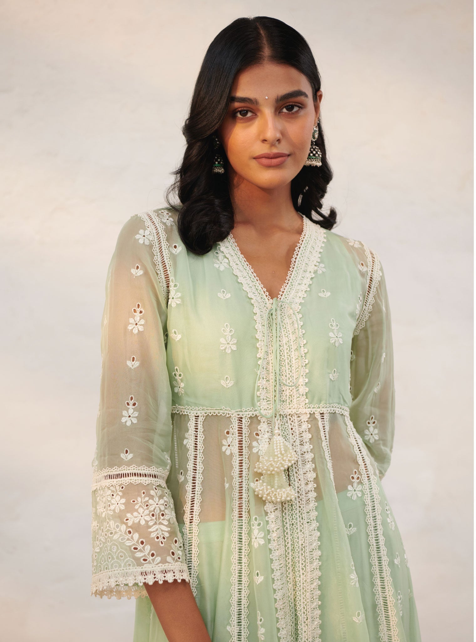 Mulmul Organza Sheffield Anarkali Kurta