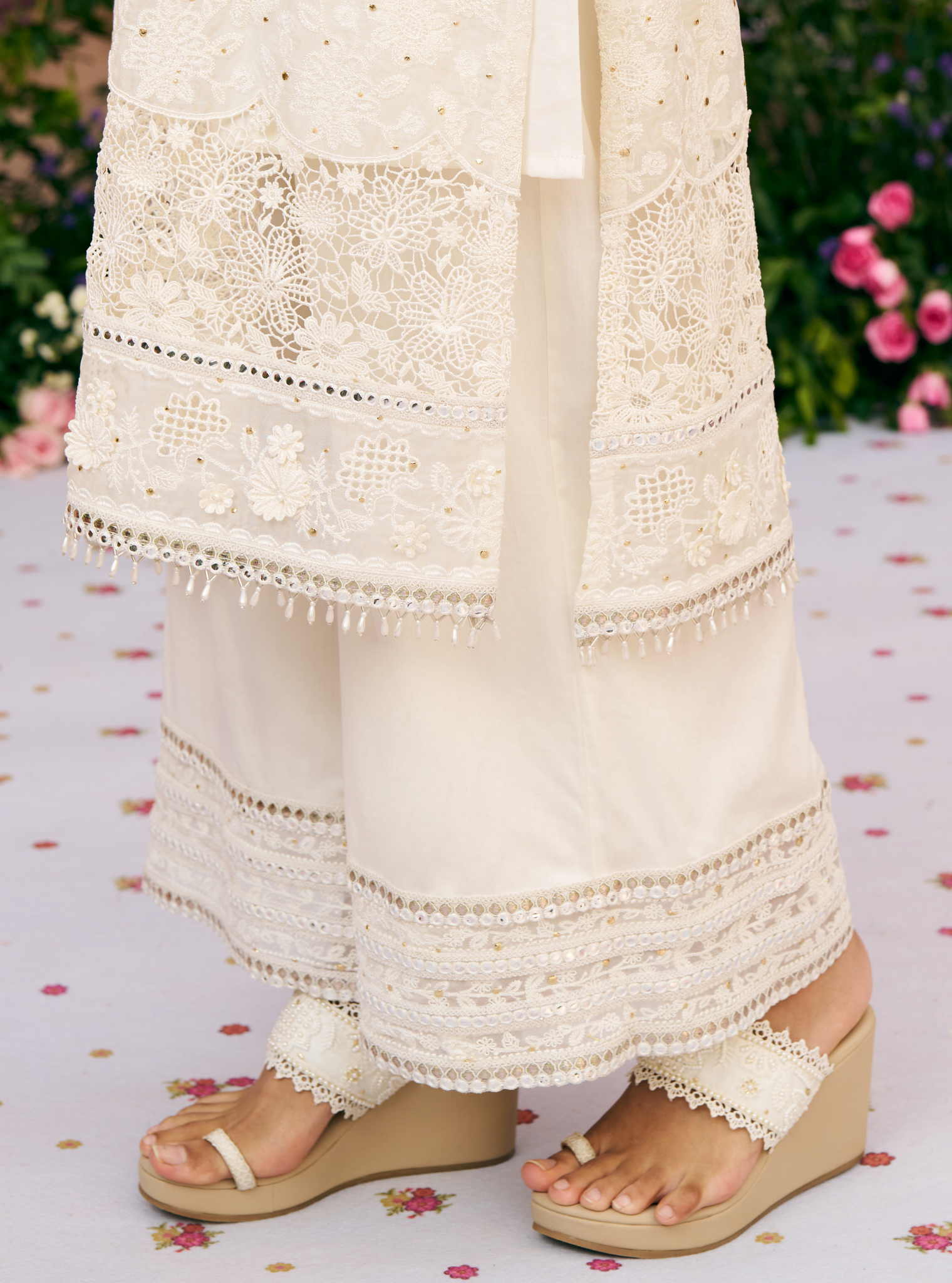 Itriya Organza Off White Kurta Set