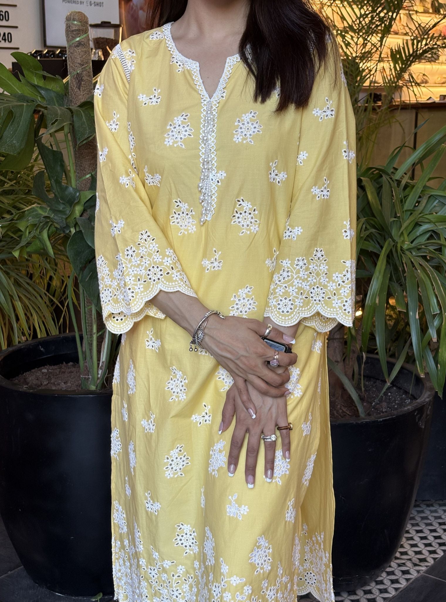 Jigna Supima Cotton Yellow Kurta Set