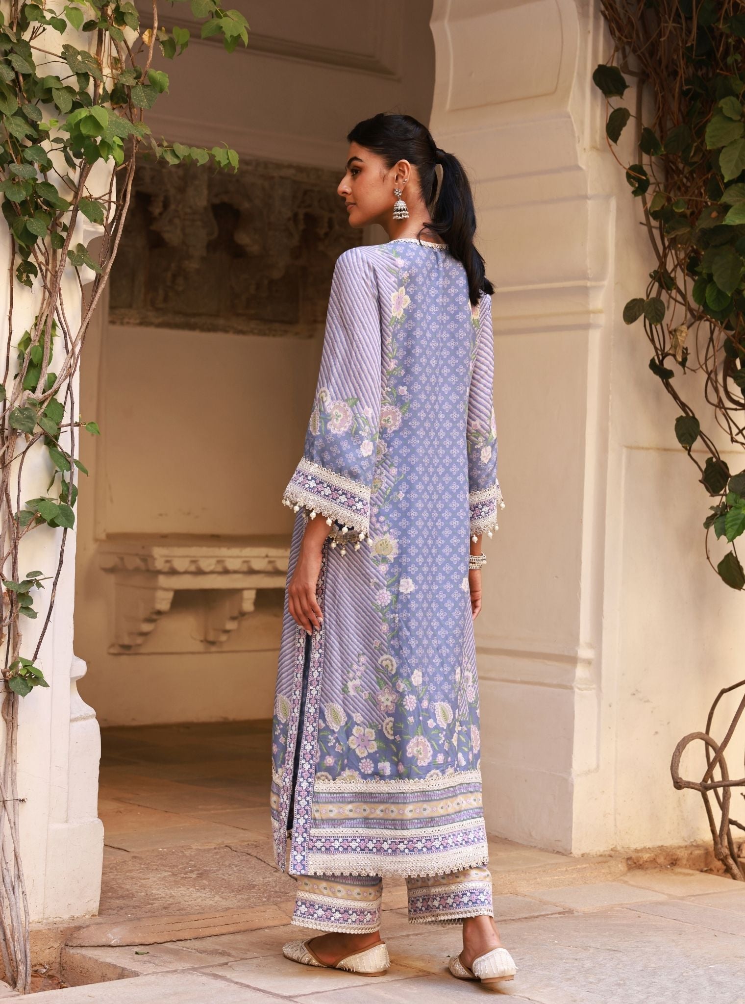 Olisha Lawn Blue Kurta Set