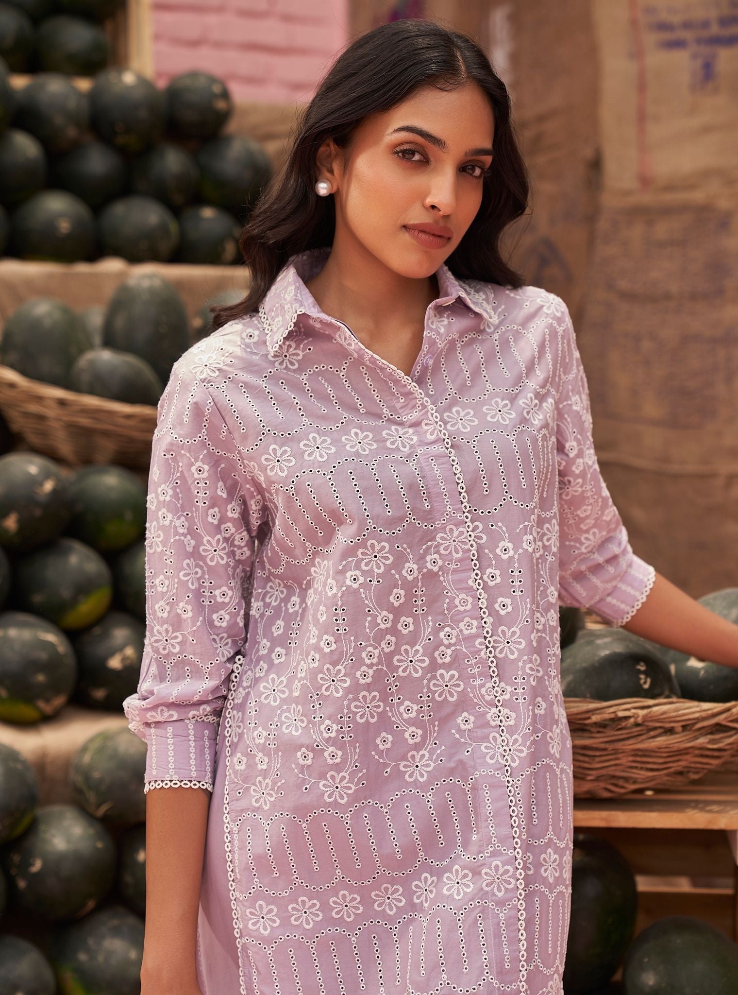 Heli Cotton Lilac Co-ord Set