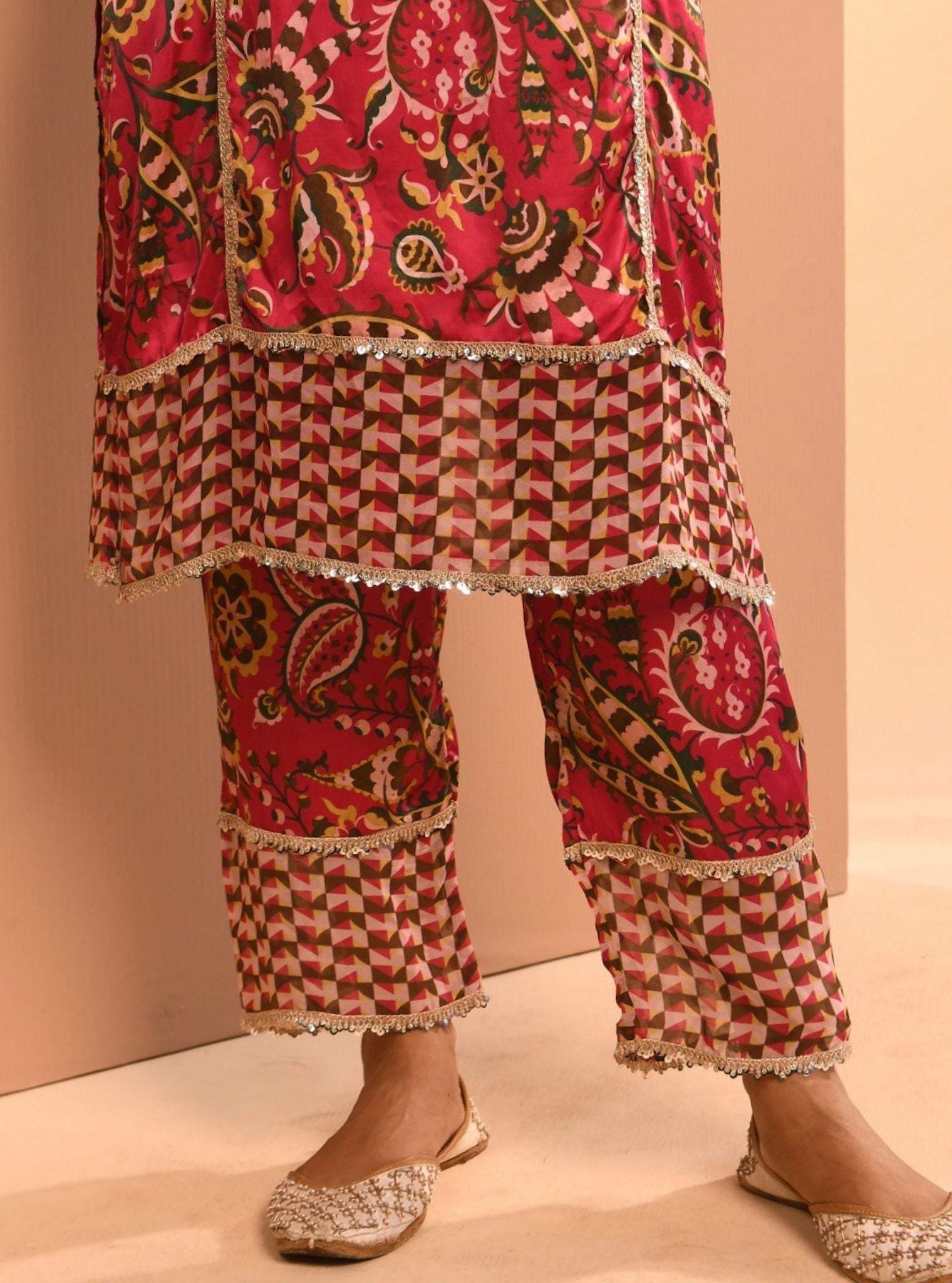 Mulmul Cupro Selah Fuchsia Pant