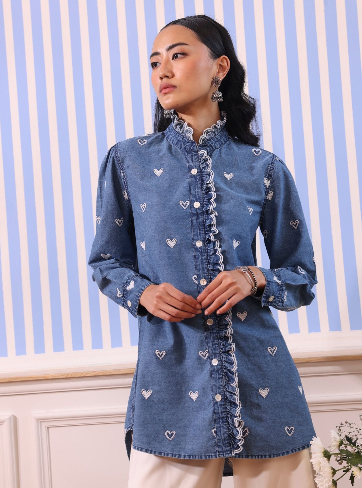 Mulmul Casimir Denim Shirt