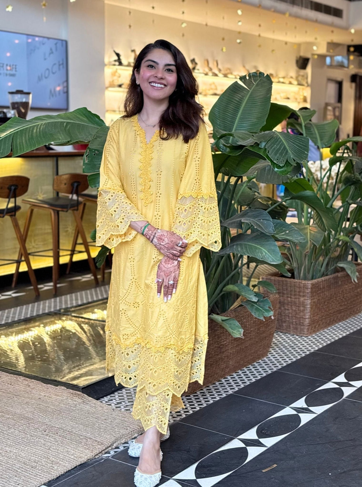Vachi Supima Cotton Yellow Kurta Set