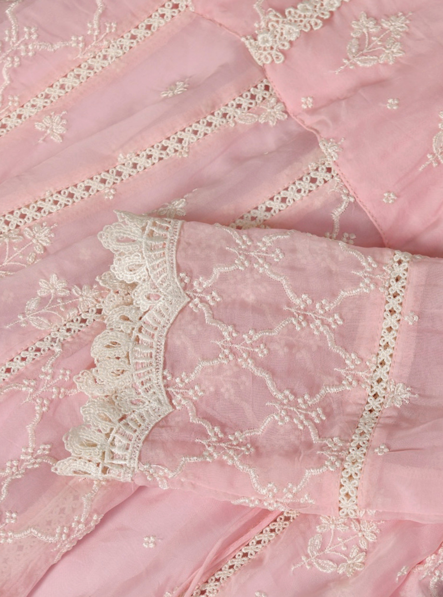 Mulmul Organza Morey Anarkali Kurta