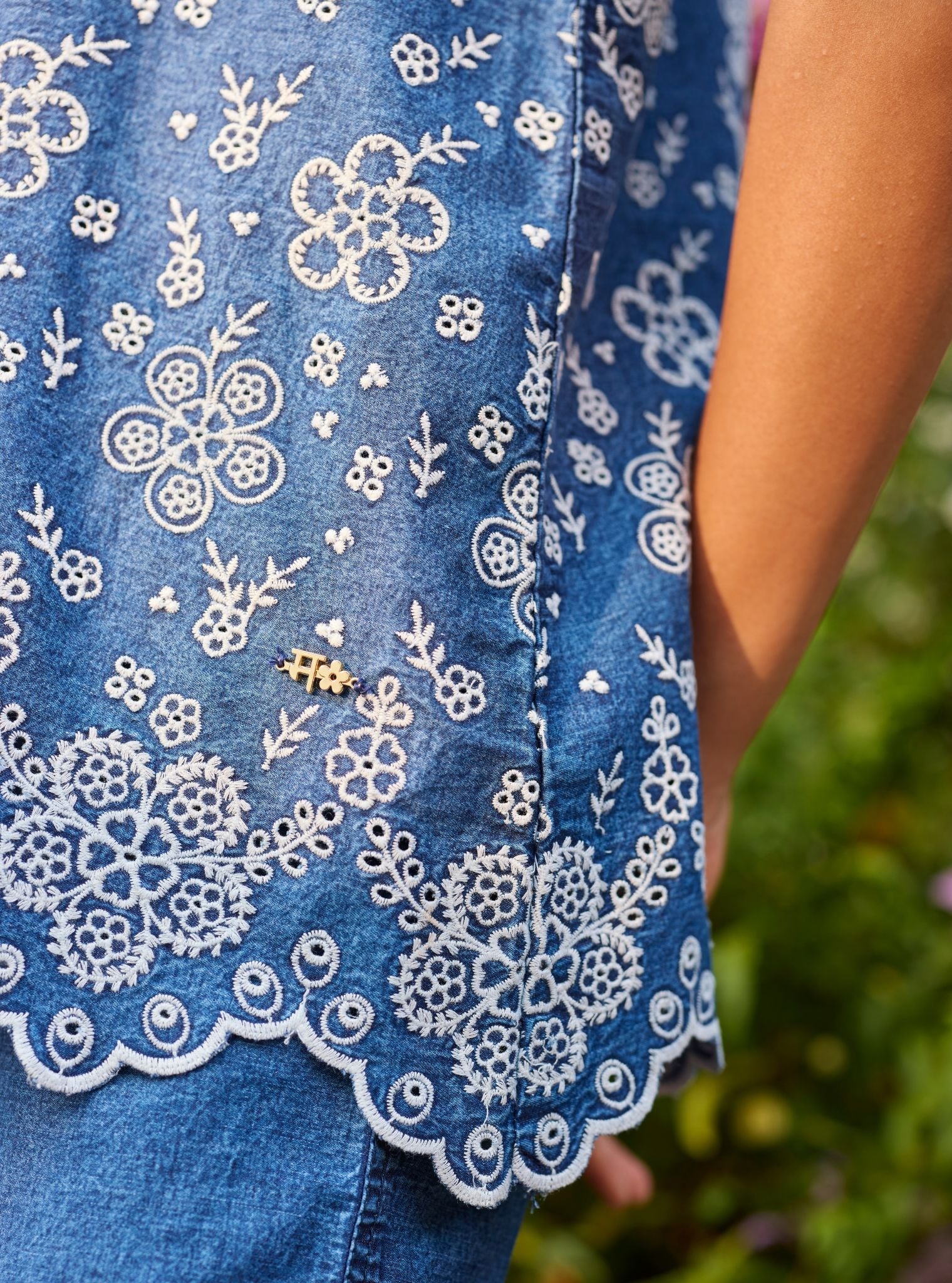 Dhvani Denim Top Set