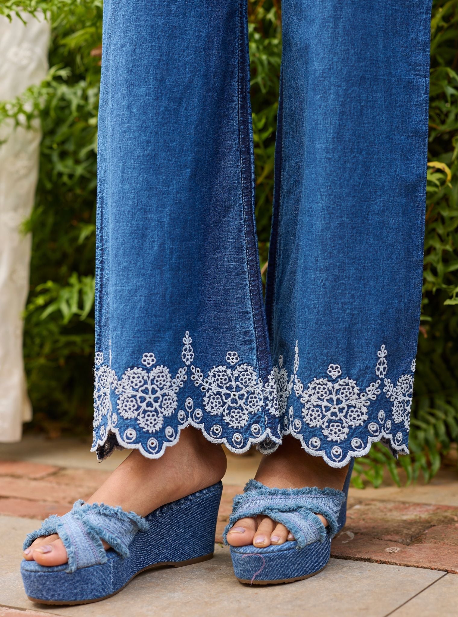 Dhvani Denim Top Set