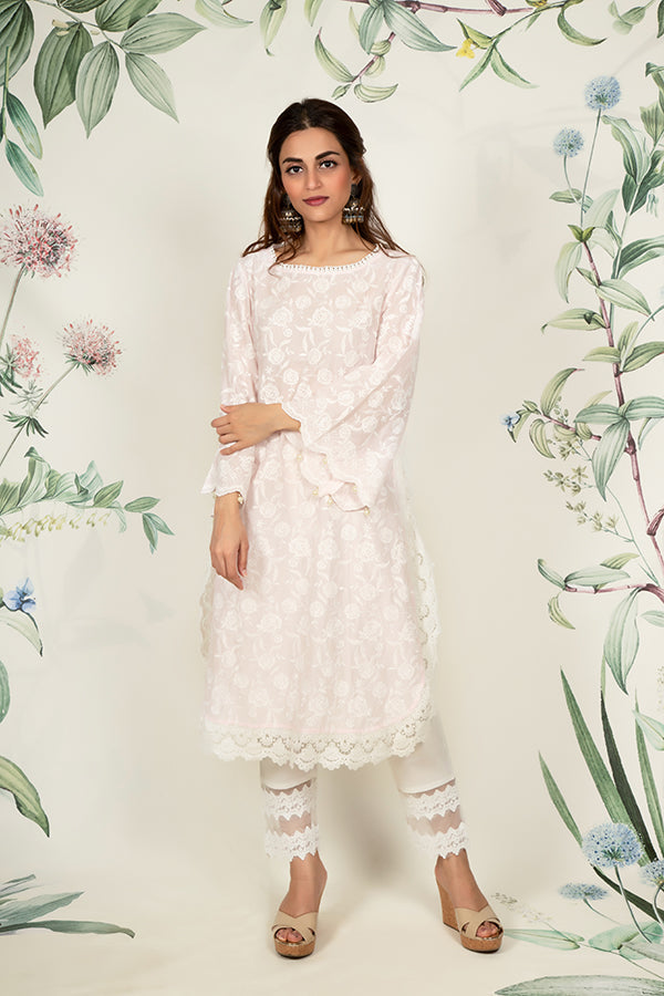 Rosebud Kurta and Dhoti Pyajama