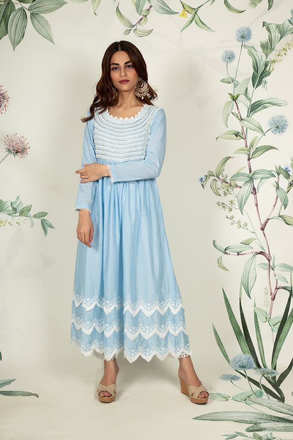 Marigold Kurta Light Blue