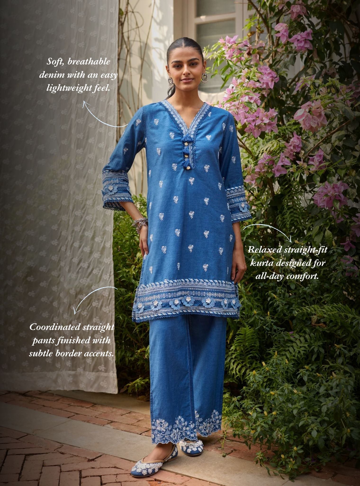 Sero Denim Kurta Set
