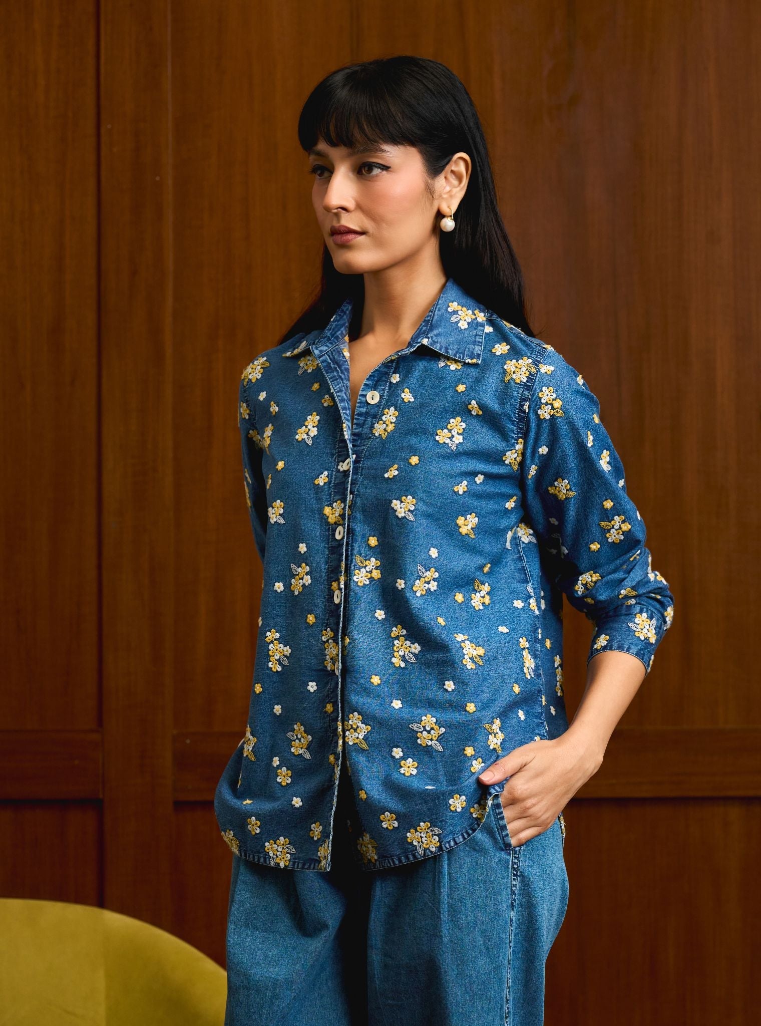 Vira Denim Mustard Shirt