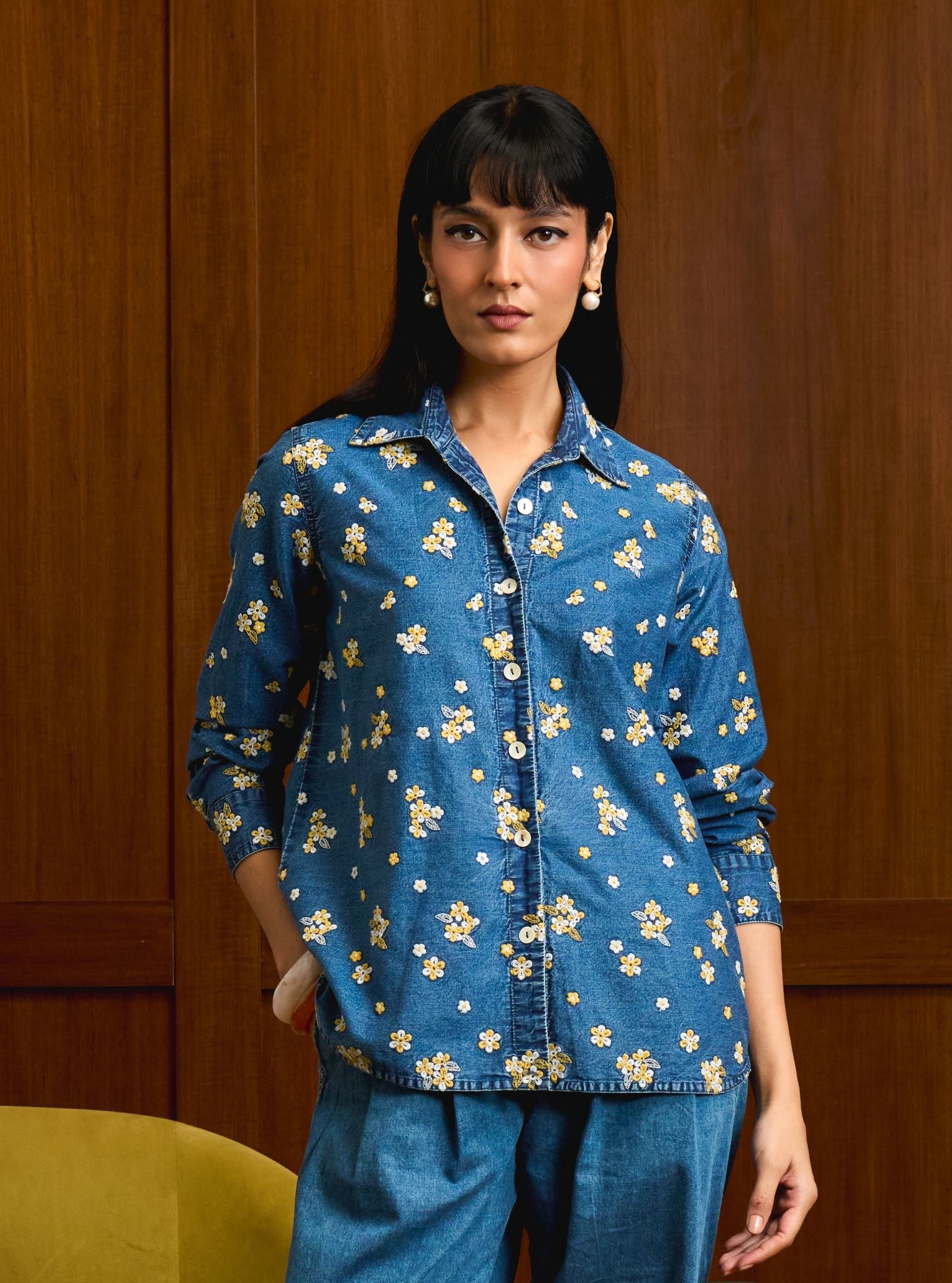 Vira Denim Mustard Shirt