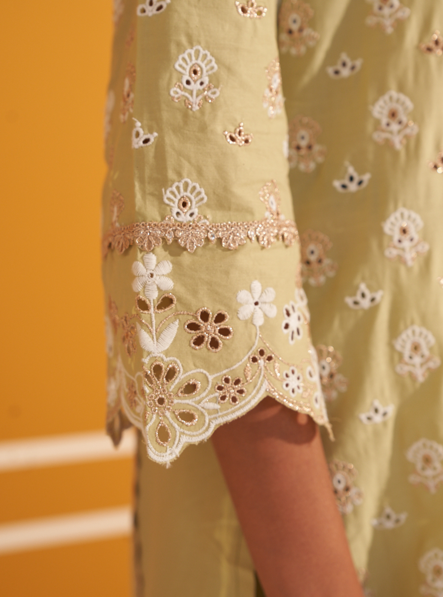 Lamai Supima Cotton Green Kurta Set
