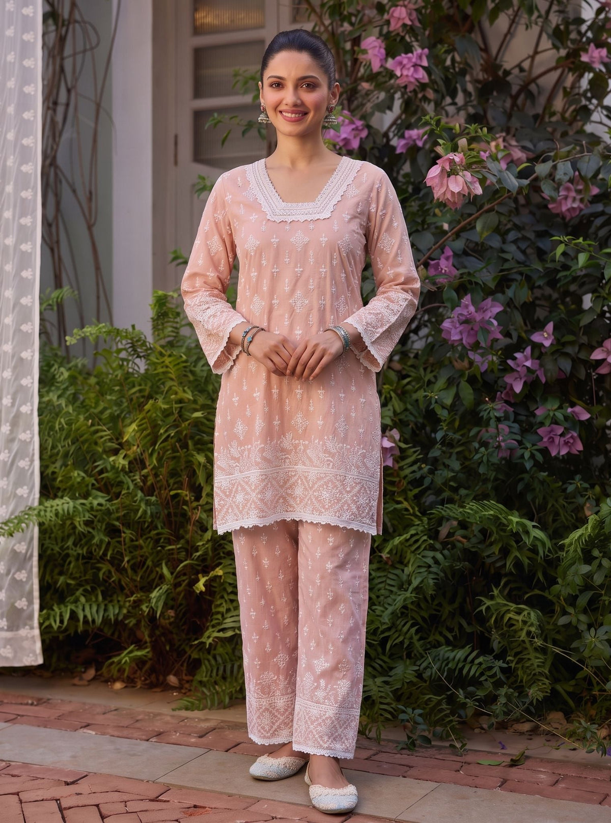 Roha Supima Cotton Peach Kurta Set