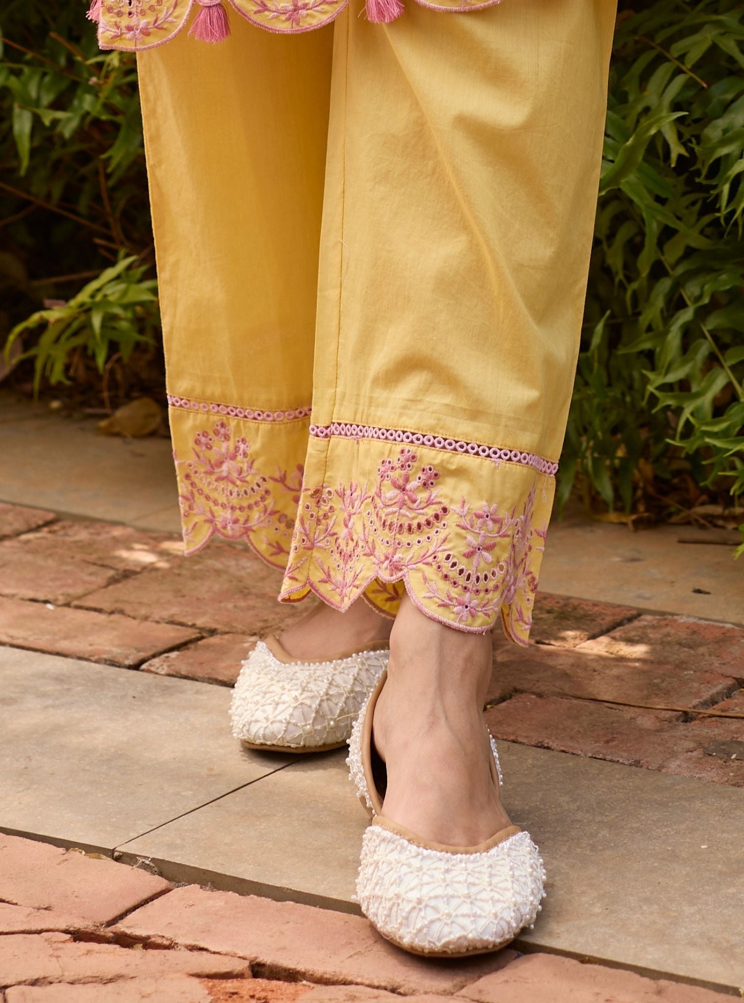 Lumae Supima Cotton Yellow Kurta Set