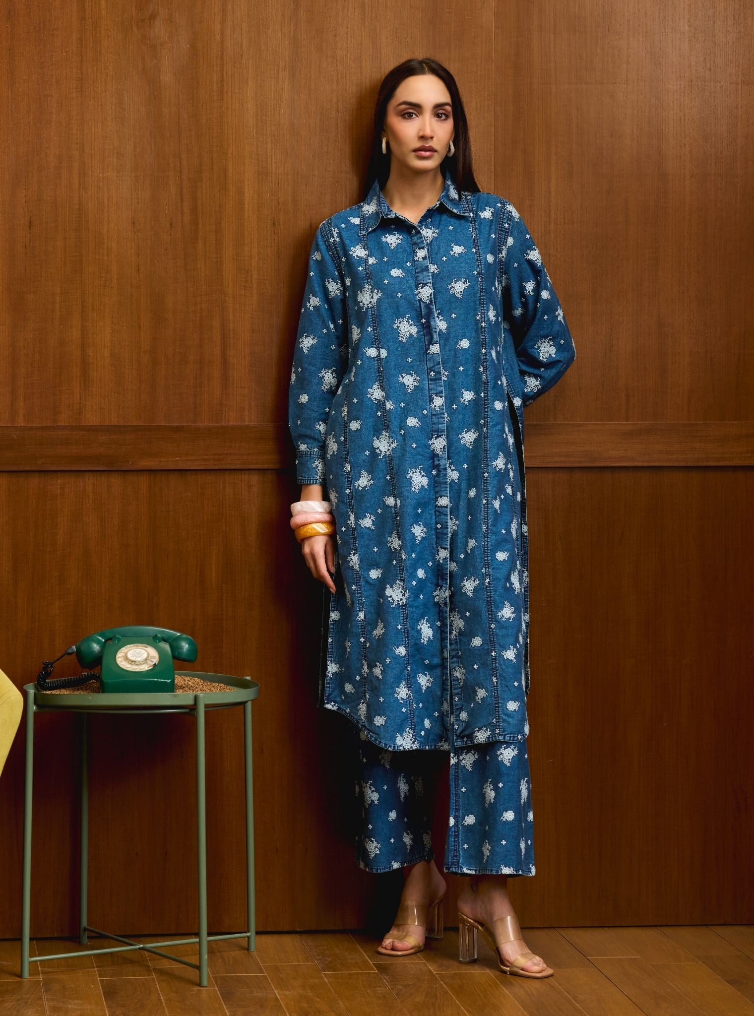 Viri Denim Light Blue Co-ord Set